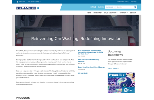Belanger Launches New Website to Serve as  Brand’s Digital Hub under OPW Vehicle Wash Solutions