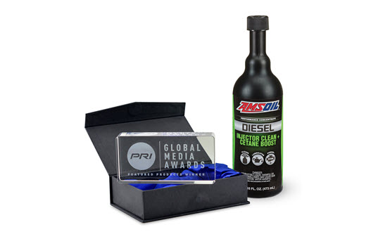 AMSOIL Diesel Injector Clean + Cetane Boost Wins Global Media Award at PRI Show