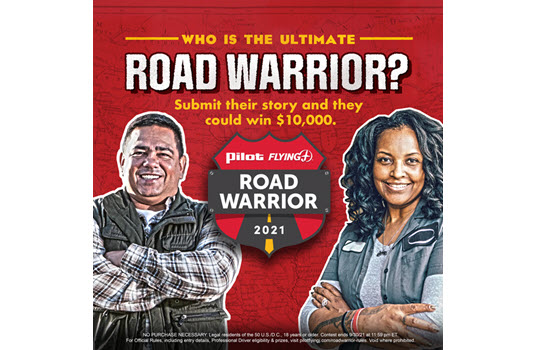 Pilot Flying J Opens Nominations for 2021 Road Warrior Title, $10,000 Grand Prize