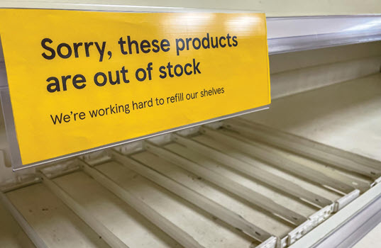 Empty Shelves and Trucks