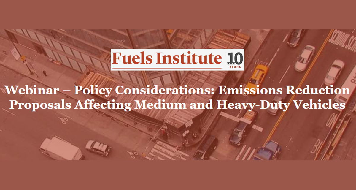 New Fuels Institute Webinar on Medium and Heavy-Duty Vehicles